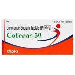 コフェナック Cofenac-50、ジェネリックボルタレン、ジクロフェナクナトリウム50mg 箱